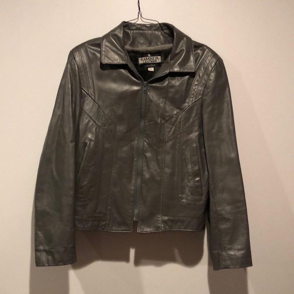 Vintage Samber Leather New York Genuine Leather Jacket